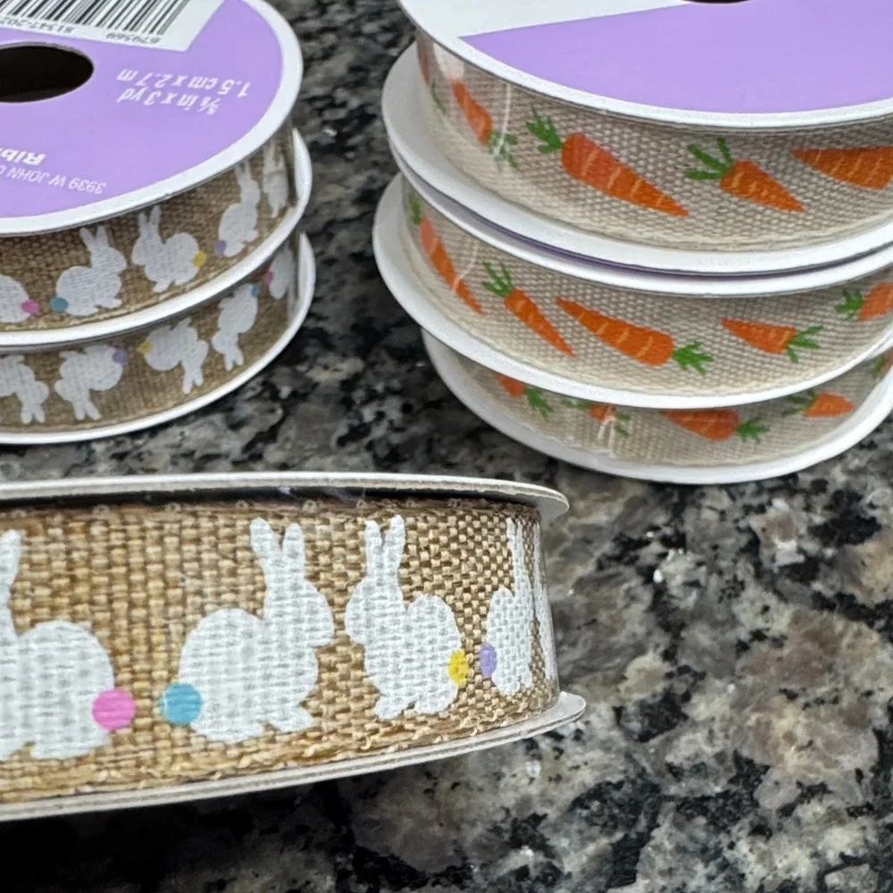 Easter Bunny Treat Bags Easter egg cookie cutter and Easter Ribbon Set NEW